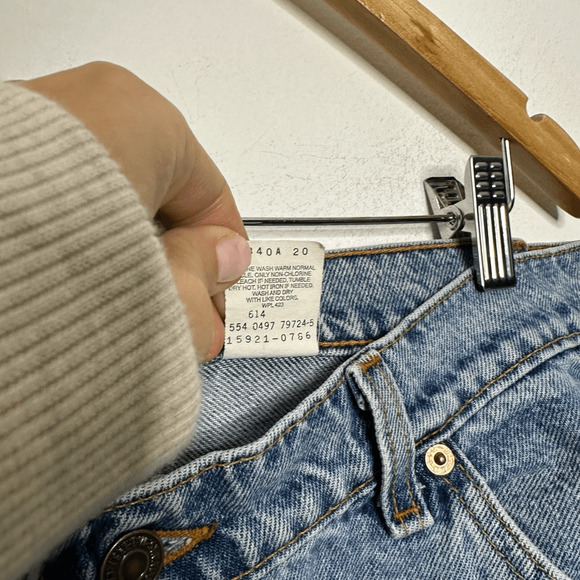 VTG LEVI'S 921 ORANGE TAB SLIM FIT TAPERED LEG Jean women's Blue USA Cotton 16 - Picture 6 of 9